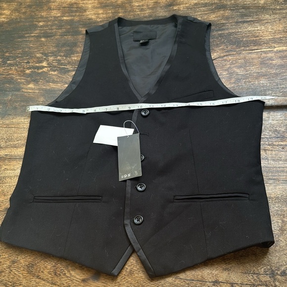New mens black button up vest size 40R by H&M - Picture 6 of 8